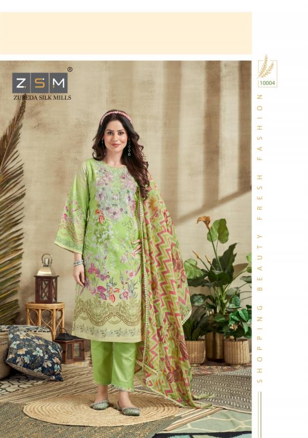 Zsm Adila Cotton Dupatta Designer Salwar Suit Collection